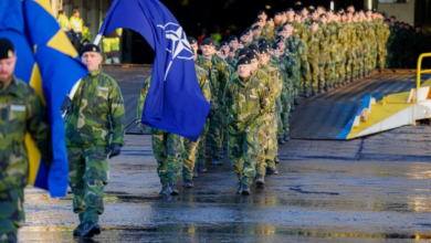 Arrivée de soldats suédois de l’OTAN en Lettonie
