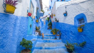 La ville bleue du Maroc
